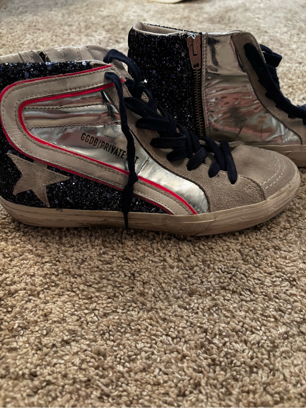 GOLDEN GOOSE slide high tops. Size 38(7.5)